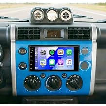 Car Stereo for Toyota FJ Cruiser 2003-2010 with Wireless Carplay Android Auto, 7 Touch Screen for FJ Cruiser Radio Upgrade, GPS Navi, WiFi, EQ, Bluetooth 5.2, FM, SWC, Mic, Backup Camera, 2+32GB