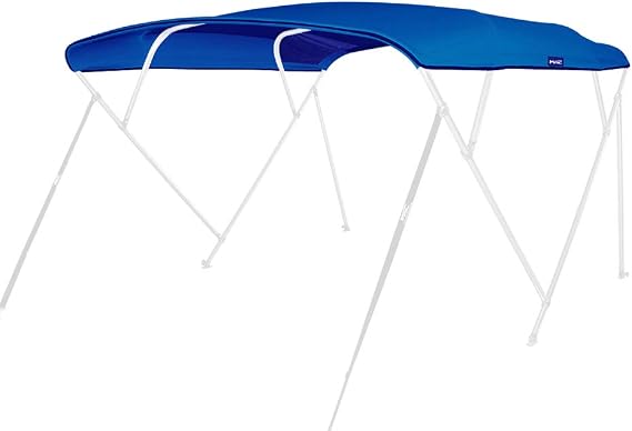 MSC 600D Canopy Canvas Replacement Without Poles (Pacific Blue, Fits 8'L x 73"-78" W 4 Bow Bimini Top)