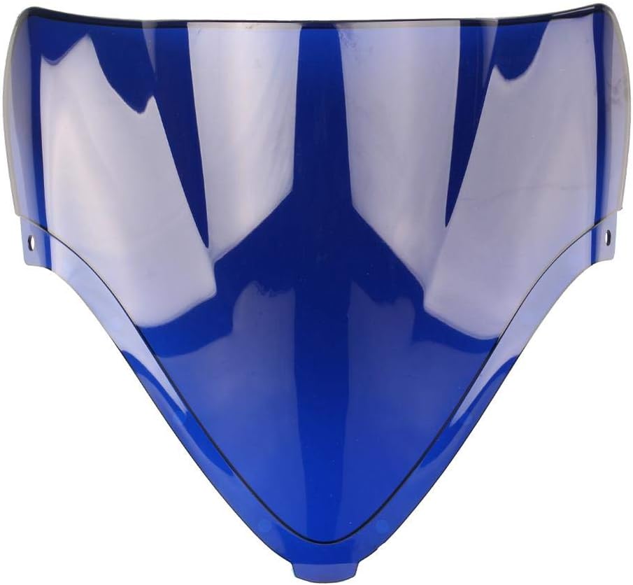 Newsmarts Motorcycle Windshield Windscreen Deflector Spoiler Shield Double Bubble Fit for Suzuki Hayabusa GSX1300R 2008-2018, Blue