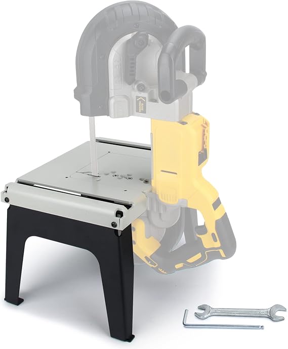 Portable Band Saw Stand for DeWalt Band Saw (Saw Not Included) | Powder Coated | Mitre Gauge Slots | Compatible with Milwaukee Deep Cut, Dewalt, Bauer, WEN, Makita & Grizzly Band Saws