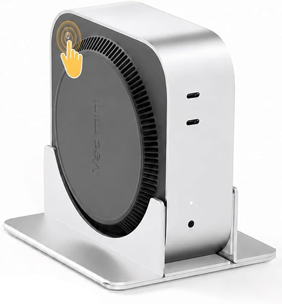 Mac Mini M4 Vertical Stand,Easy Power Button Access,Improved Cooling