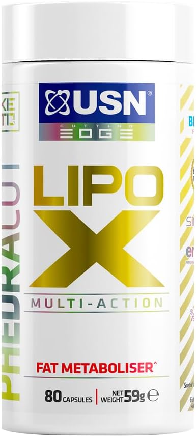 USN Lipo X PhedraCut: Fat Metaboliser, High Stimulant Energy, Reach For Your Dieting Goals With Our Weight Management and Toning Supplements, Softgel, 60 count