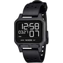 Nixon Heat A1320 - Digital Watch for Men and Women - 100M Water Resistant Exercise Workout and Running Watch - Mens Ultra Thin Lightweight Sport Watches - Custom 38 mm LCD Display, 20mm PU Band