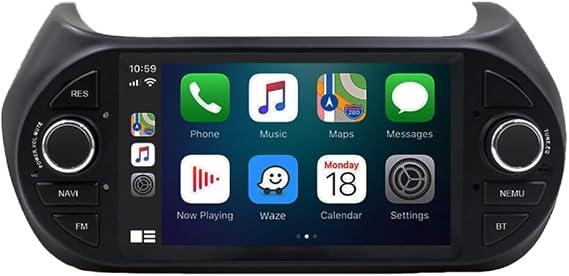 8Core 2GB+32GB Android 15 for Fiat Frorino Radio Fiat Qubo/Fiat Fiorino/Peugeot Bipper/Citroen Nemo 7" IPS Touchscreen with Carplay Android auto,GPS Navigation SWC and Free Rear Camera