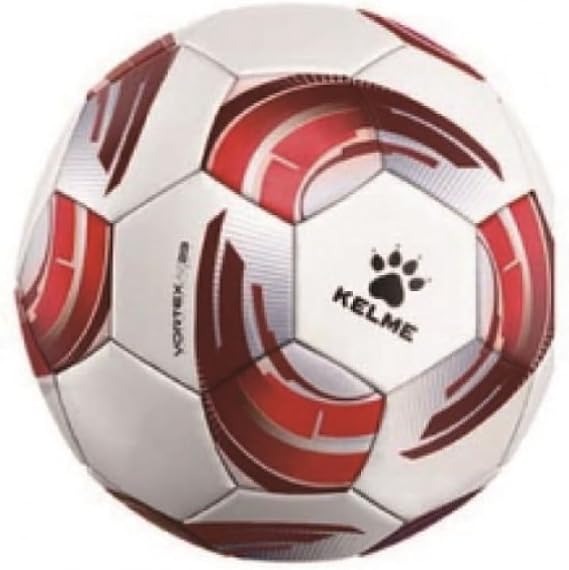 Kelme 8301QU5083 Soccer Futsal Ball, Asian Cup Replica Ball, White x Red (107), No. 5 Ball