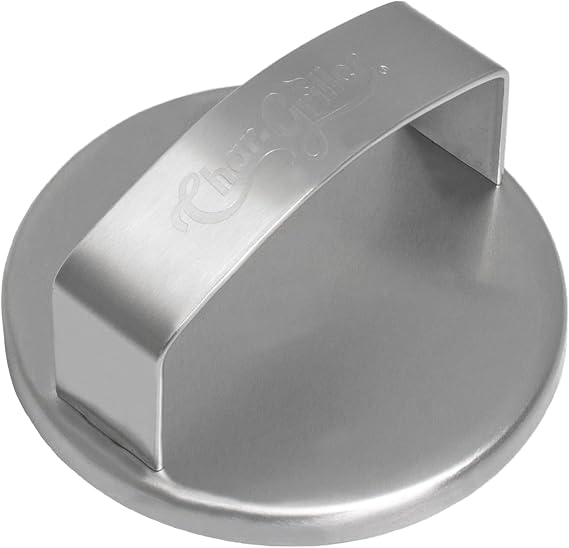 Char-Griller 8813 Flat Iron Griddle Burger Press Outdoor Kitchen Accessory
