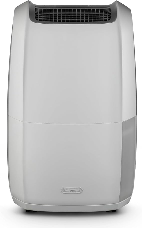 De'Longhi Tasciugo AriaDry Multi - Portable Home Dehumidifier, Moisture Absorber 20L/Day, Clothes Dryer, Anti-Mold, Low Noise Level, Timer, White (DDSX220)