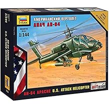 Zvezda Models AH-64 Apache Helicopter (1/144 Scale)