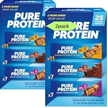 Pure-Protein Bars, Nutrient Rich Snacks with High Protein for Energy Support, Minimal Sugar, Gluten-Free, Variety Pack 23 Pack 2pack