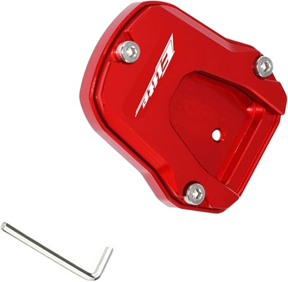 Side Stands Motorcycle Kickstand Extension Plate Foot Side Bracket Stand Enlarge Pad Accessories For HONDA Elite 125 Elite125 (Color : Red)