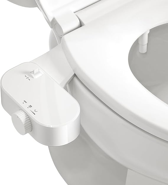 Bidet Attachment for Toilet Seat, Self-Cleaning Bidet Toilet Seat Attachment with Adjustable Bidet Angle (White)
