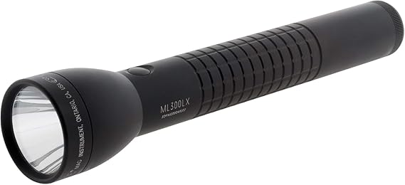 MAGLITE ML300LX 3-Cell D LED Flashlight, Adjustable Beam, Water-Resistant, QuickClick Modes, Extended Battery Life Black