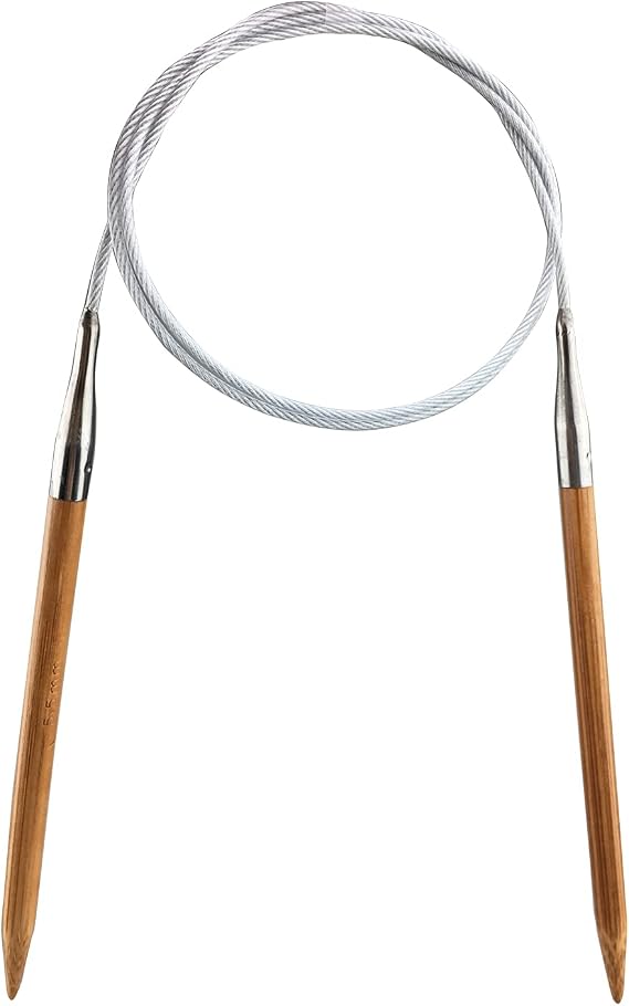 Weabetfu Bamboo Circular Knitting Needle,32-inch Length for Handmade Creative DIY and Any Weave Yarn Projects,US Size 10(6mm)