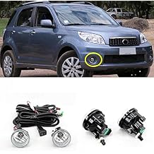 Car Front Bumper Fog/Driving Lights Fog Lamp with Wiring & Switch Replacement For Daihatsu Terios 2010-2015