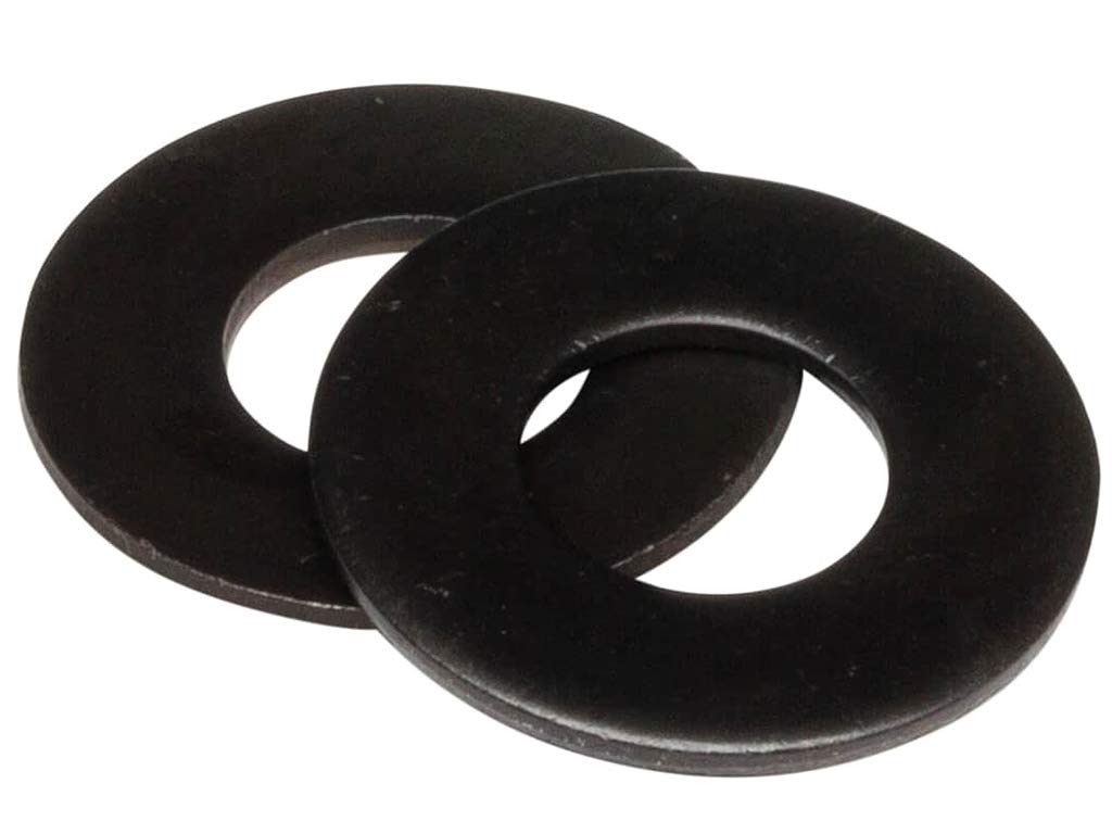 18-8 Stainless Steel 1/2" Flat Washers (25 pcs) Black Oxidized in USA by Makers Bolt