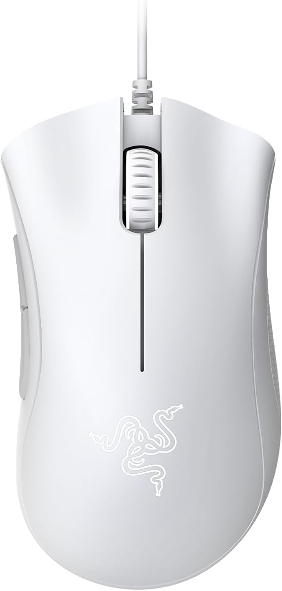 Razer DeathAdder Essential (2021) - Kablolu Oyun Faresi (Optik Sensör, 6400 DPI, 5 Programlanabilir Düğme, Ergonomik Form Faktörü) PC | Beyaz