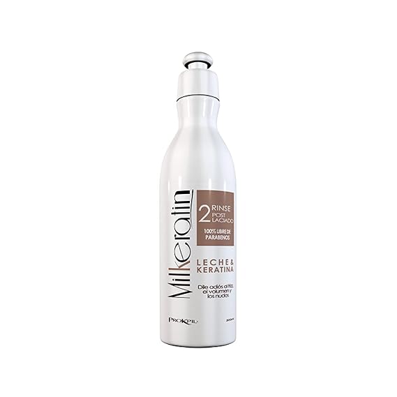 Prokpil Milkeratin | Step 2 Rinse Post Straightened Keratin and Milk Parabens Free No Frizz | Pos Laciado Conditioner Paso 2 Libre Parabenos Leche y Keratina (Regular 10.1oz-300mL)