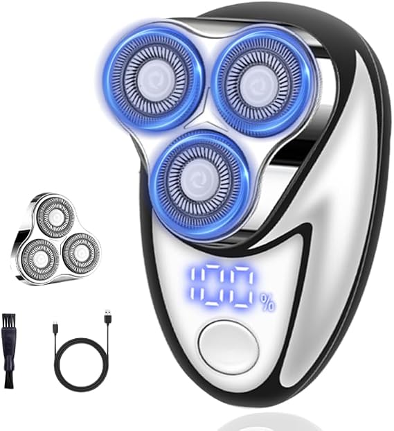 Mini Electric Shaver, Mini Portable Razor, USB Rechargeable Waterproof Shaver for Travel Office,Wet & Dry Electric Pubic Trimmer, Waterproof Body Groomer (for Men)