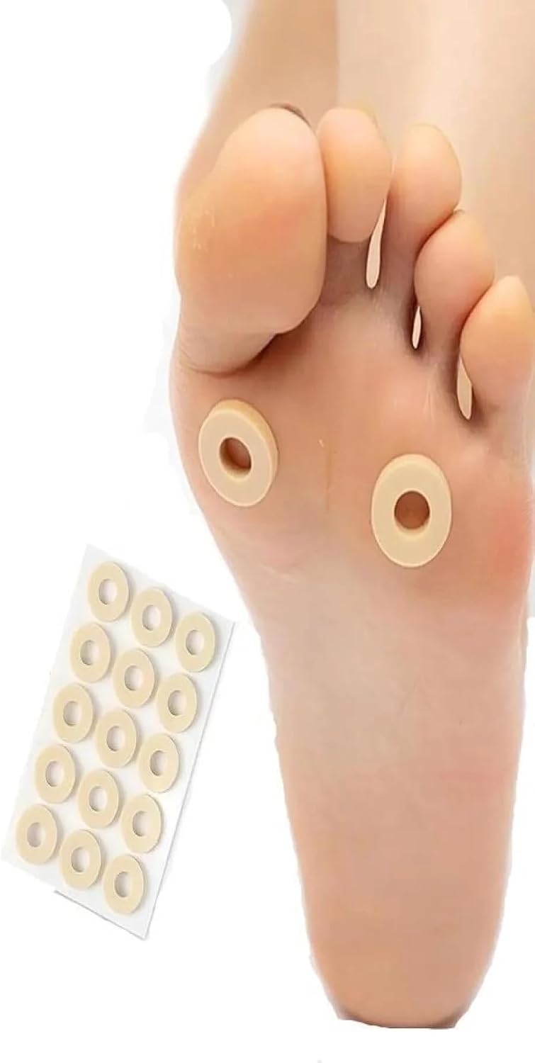 Foot Callus Tape, Sponge Finger Sole Patch Tape, Perforated Sponge Pad, Shoe Tapping Anti-Friction Tape 15 Pieces