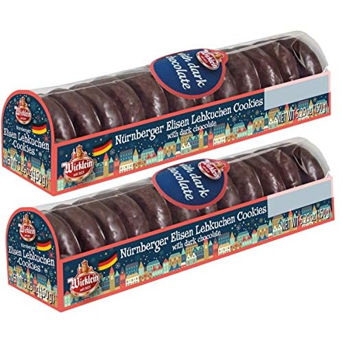 Wicklein Mini Dark Chocolate Nurnberger Lebkuchen, Gingerbread, 150g Set of 2, Made in Germany