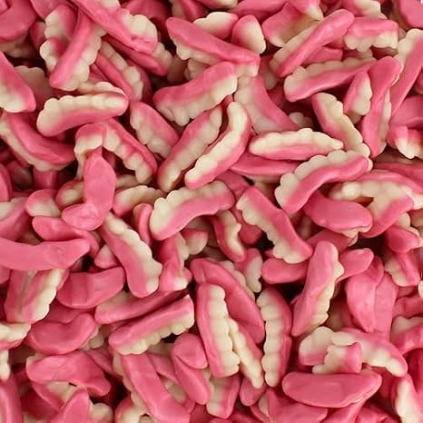Fruity Gummy Teeth Candy, Halloween Shaped Gummy Dentures, Bulk, 1 lb | Fun Wax Teeth Style, Spooky Halloween Party Favor, Trick or Treat, Bulk Bag
