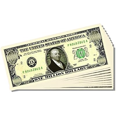 AAC  PCSCP Paul Revere Patriot Novelty Million Dollar Bill - 10 Count with Bonus Clear Protector & Christopher Columbus Bill