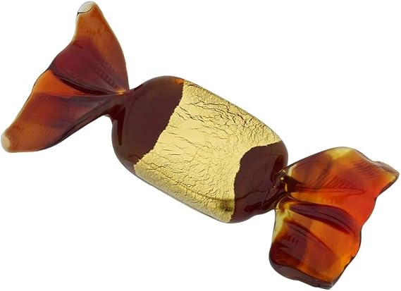 Glass Of Venice Murano Glass Rectangular Candy - Burgundy Gold