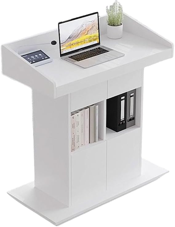 Podium Moderating The Speaker's Stand Conference Room Lectern Podium Stand Portable Extra Wide Double Drawer Lectern Teachers' Choral Lectern Minimalist Square Lectern Restaurant Welcome Desk