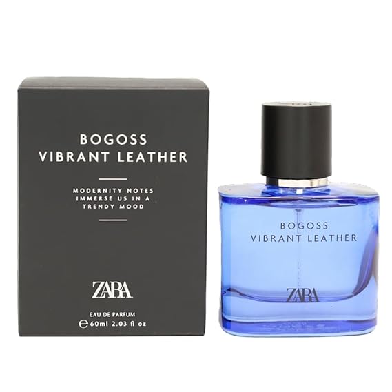 Zara Bogoss Vibrant Leather EDP Eau De Parfum Cologne for Men 60 ML (2.03 FL. OZ)