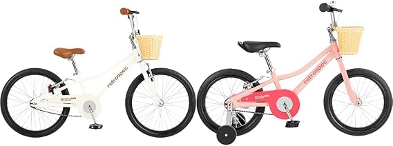 Retrospec Koda Plus Kids Bikes for Boys & Girls Ages 4-8 Years - 16"&20" Children's Bicycles, Adjustable, Removable Training Wheels, Hand Brakes
