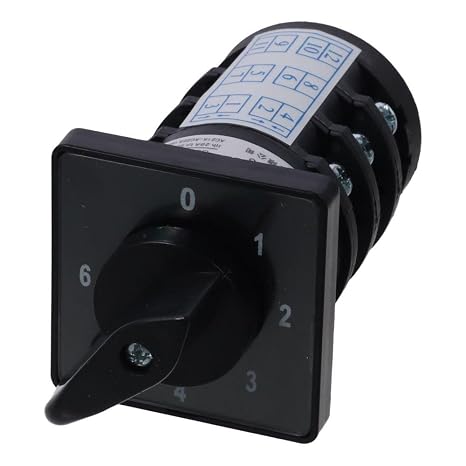 Selector Switches,Rotary Changeover Switch,20A 500V 4W Useful 7 Position Changeover Switch,Changeover Switch