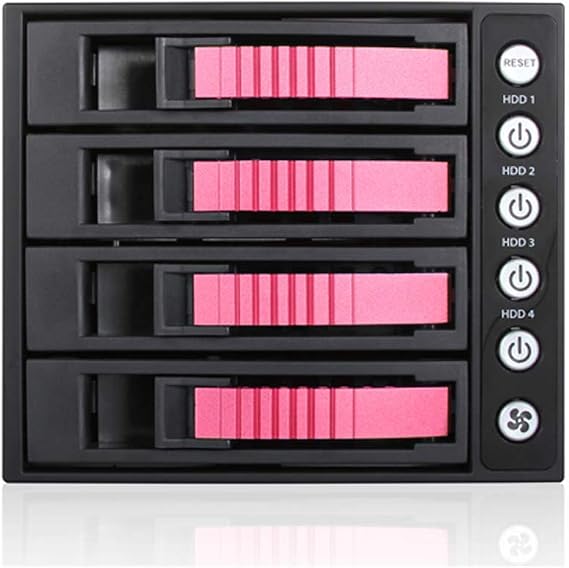i-Star BPU-340HD-RED 3X 5.25 to 4X 3.5 2.5" 12Gb/s HDD SSD Hot-swap Rack