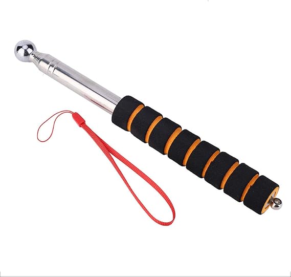 mumisuto Tile Inspection Tool, Telescopic Empty Drum Hammer, Home Inspection Hammer, Sound Detection Hammer Test Tool with Sponge Handle for DIY Enthusiasts and Professional Inspectors, 130CM