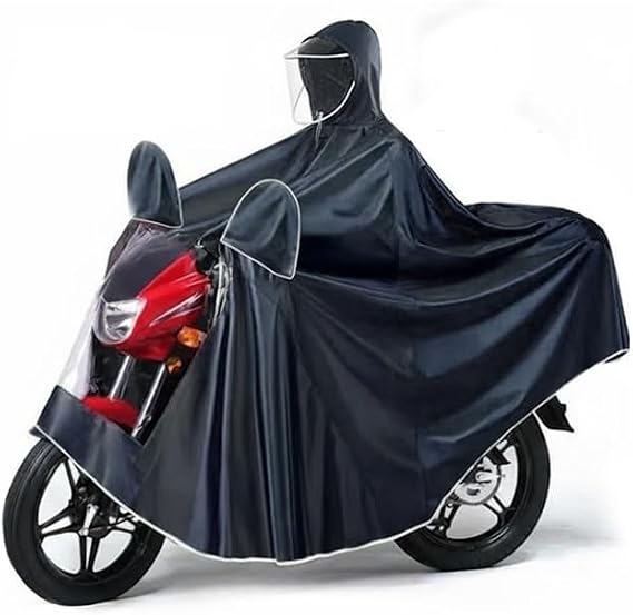 VALKEM Motorcycle Rain Poncho for Ducati Supersport 2017-2020 – Durable Rain-Resistant Reusable Raincoat for Straddle Motorbike, Adult Hooded Rain Poncho,A Single