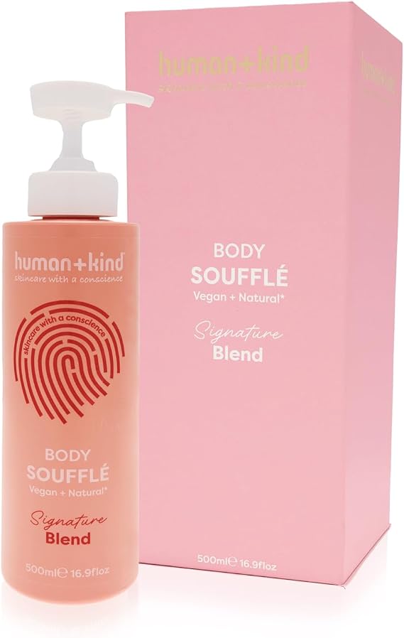 Human+Kind Limited Edition Signature Blend Body Soufflé Gift Set 500ml | Luxurious Whipped Moisturiser | Vegan & Cruelty-Free Hydration for Radiant, Silky-Smooth Skin (500ml Body Soufflé)