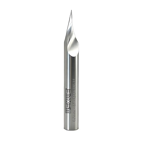Chamfer Router Bits V Groove O Flute Spiral Router Bit 30 Degree 1/4 Inch Shank CNC Carbide V-bit for Engraving and Chamfering Lettering, Ideal for Wood, Acrylic and PVC