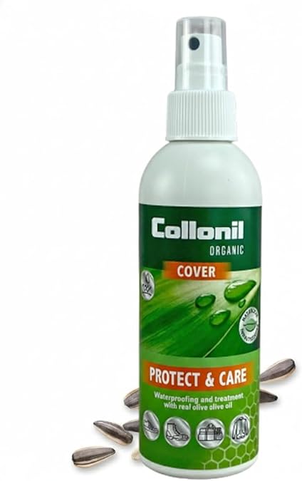 Collonil Organic Protect & Care XL 6.76 Fl Oz Sustainable Protection & Care for Leather & Textiles, Protects Against Dirt, dust & Moisture with Natural Ingredients - Made in Germany