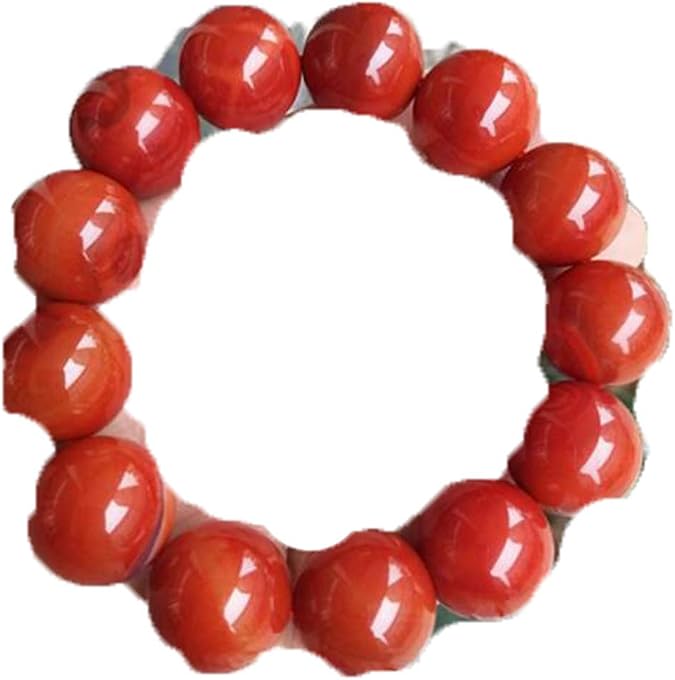 N/O Southern Red Agate Bracelet Bead Bracelet Red Agate Round Bead Bracelet Liangshan Nanhong Men and Women
