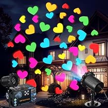 Valentine's Projector Lights Outdoor, LED Heart Projection Lamp with 65 Adjustable Angle, Waterproof Landscape Decorative Lights for Valentine's Holiday Party Garden