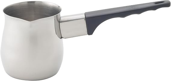 Fino Turkish Warmer Coffee Pot, Professional Quality 18/8 Stainless Steel, 6-Ounce Capacity, For Turkish Coffee, Hot Chocolate, Sauces, Everyday Meals, And Holiday Entertaining