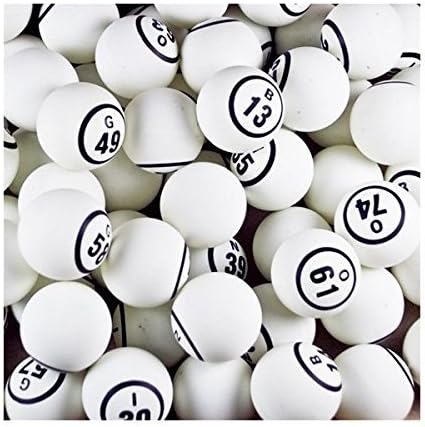 Bingo Balls - White Single Number, Model:, Sport & Outdoor