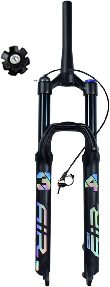 27.5'' 29'' Air Mountain Bike Suspension Fork Front Forks 140mm Travel 1 1/2 Inch Threadless Tapered Steerer Axle QR 9mm Disc Brake Compatible