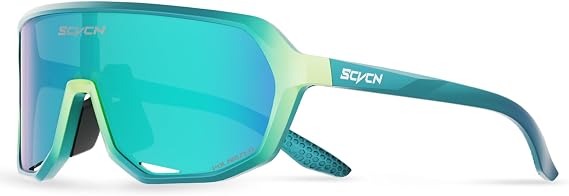 SCVCN Polarized Cycling Glasses UV400 Protection Sports Sunglasses Men Women For MTB Biking Goggles Riding BMX Fishing Running Golf Driving Football Softball and other outdoor sports 17