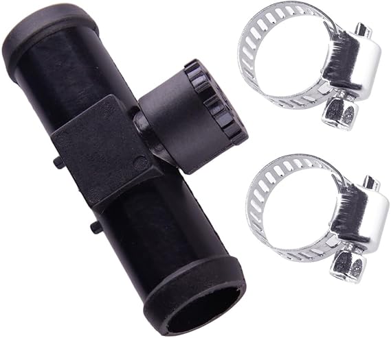 [Car Parts] 92500-JK20A 92500-AR000 Heater Hose Connector with Clamps Kit Fit for Nissan Z33 350Z Z34 370Z for Infiniti G35 G37 Black Nylon [Easy to Replace]
