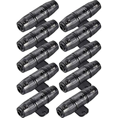 Install Bay MANLFH-10 - 4 or 8 Gauge Mini ANL Nickel Plated Fuse Holder 10 Pack