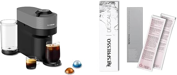 Nespresso Vertuo Pop Coffee and Espresso Maker by Breville, Dark grey Descaling Kit
