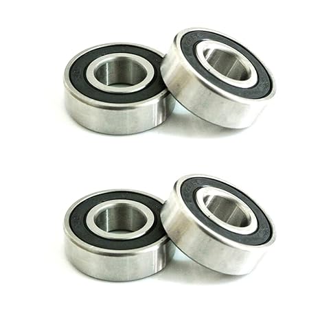 4pcs 6202RS Bearings Front and Rear Wheel Bearing Set for Coleman Powersports CT200U Trail CT200U-EX BT200X 196cc Baja Warrior MB165 MB200 Mini Bikes 6202RS
