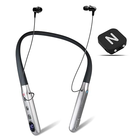 Neosonic Rechargeable Hearing Amplifier to Aid TV Watching and Conversation, Wireless Neckband Headphones for Seniors & Adults, External Microphone Noise Cancelling, Works 50 Hours Per Charge - NW10 Pro