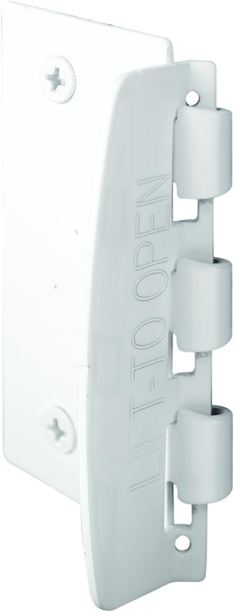Prime-Line U 9888 Flip Action Door Lock Reversible White Privacy Lock with Anti-Lock Out Screw for Child Safe Mode, 2-3/4 (Single Pack)