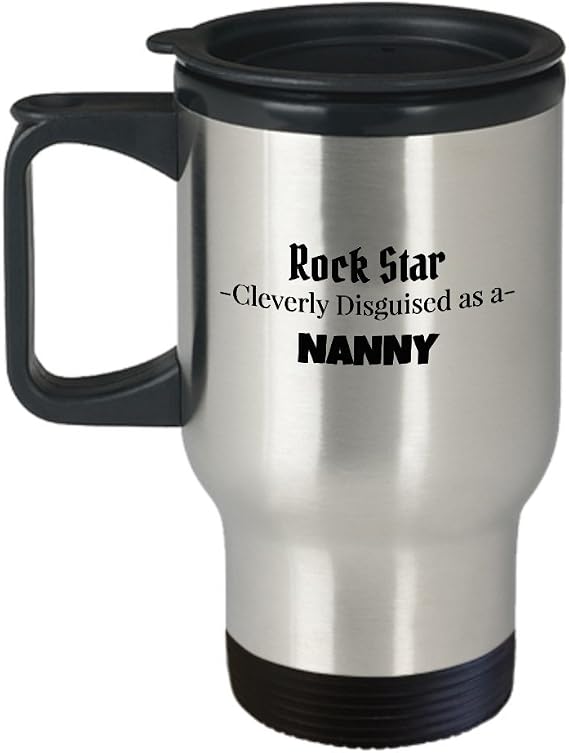 Nanny Childcare worker Rock Star Gift Insulated Coffee Tea Travel Mug